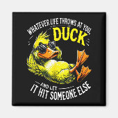 Funny Duck Graphic Tees Men Women Funny Quote Magnet (Vorne)