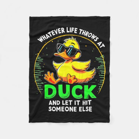 Funny Duck Graphic Tees Men Women Teens Funny Quot Fleecedecke (Vorderseite)