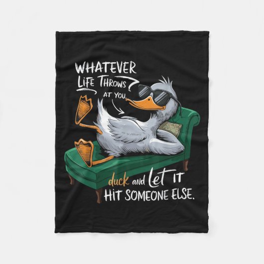 Funny Duck Graphic Tees Men Women Teens Funny Quot Fleecedecke (Vorderseite)