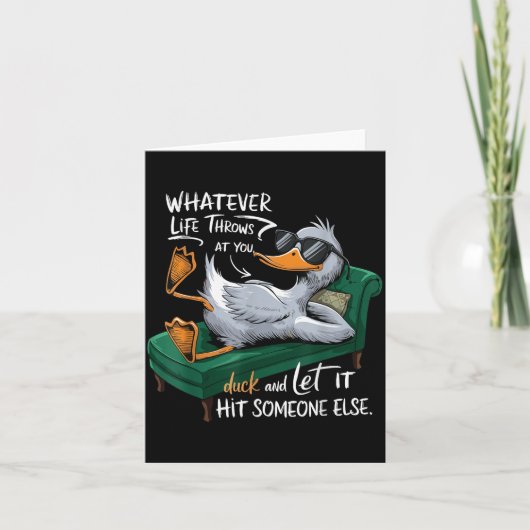 Funny Duck Graphic Tees Men Women Teens Funny Quot Karte (Vorderseite)