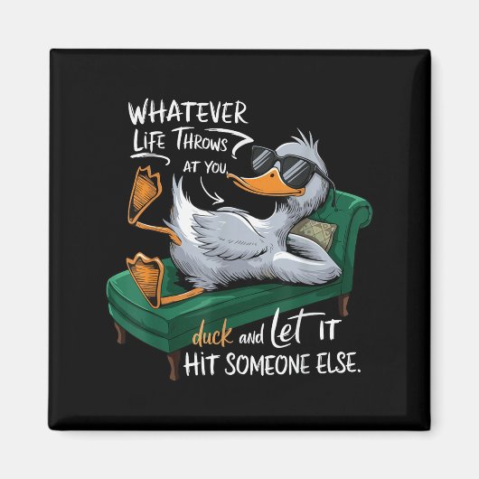 Funny Duck Graphic Tees Men Women Teens Funny Quot Magnet (Vorne)