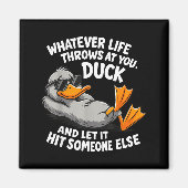 Funny Duck Graphic Tees Men Women Teens Funny Quot Magnet (Vorne)