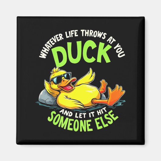 Funny Duck Graphic Tees Men Women Teens Funny Quot Magnet (Vorne)