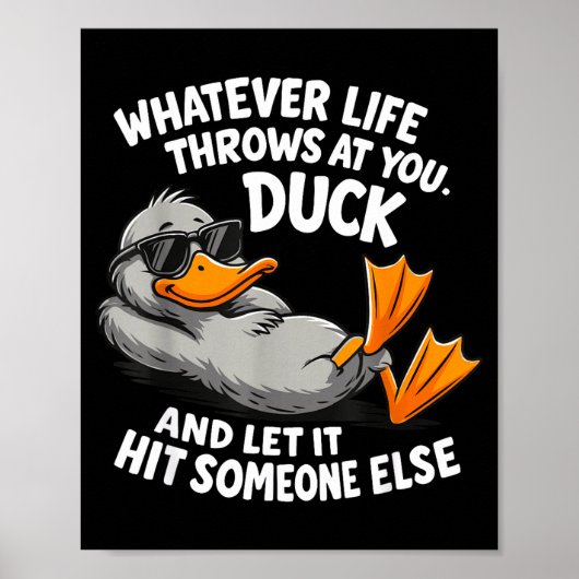Funny Duck Graphic Tees Men Women Teens Funny Quot Poster (Vorne)