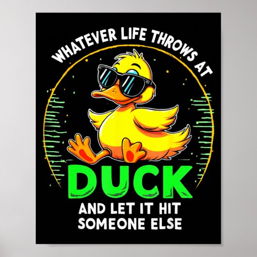 Funny Duck Graphic Tees Men Women Teens Funny Quot Poster (Vorne)