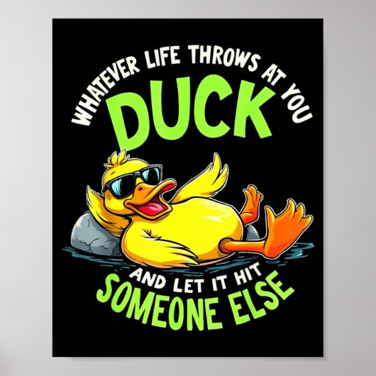 Funny Duck Graphic Tees Men Women Teens Funny Quot Poster (Vorne)