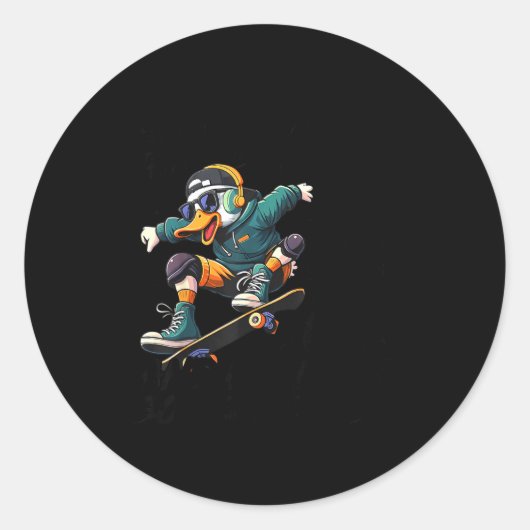 Funny Duck Graphic Tees Men Women Teens Funny Quot Runder Aufkleber (Vorderseite)