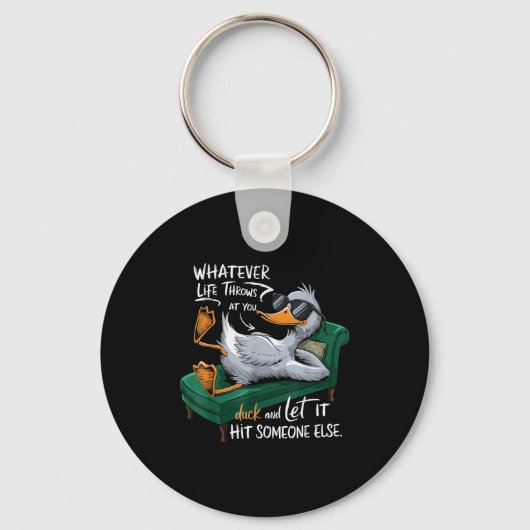 Funny Duck Graphic Tees Men Women Teens Funny Quot Schlüsselanhänger (Vorderseite)