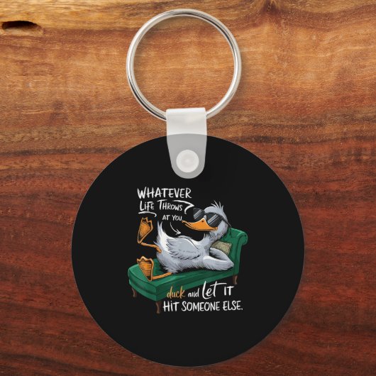 Funny Duck Graphic Tees Men Women Teens Funny Quot Schlüsselanhänger (Vorderseite)