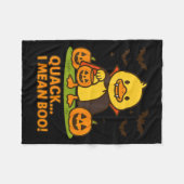 Funny Duck Halloween Kostüm - Quack I Gemein Boo Q Fleecedecke (Vorderseite (Horizontal))