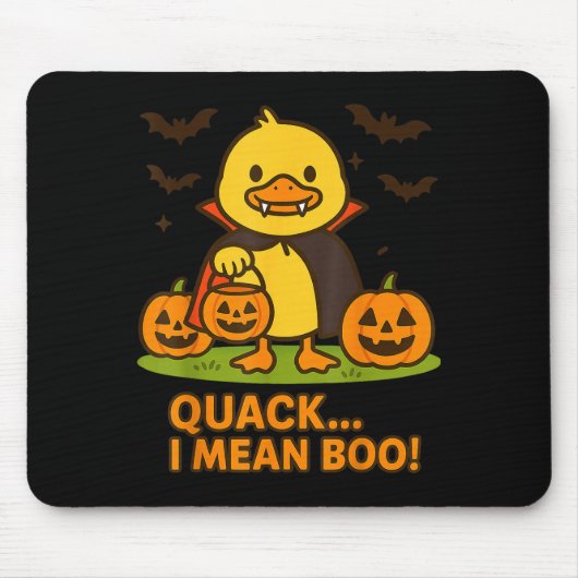 Funny Duck Halloween Kostüm - Quack I Gemein Boo Q Mousepad (Vorne)