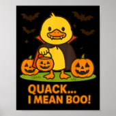 Funny Duck Halloween Kostüm - Quack I Gemein Boo Q Poster (Vorne)