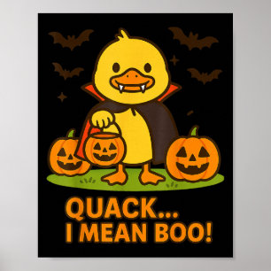 Funny Duck Halloween Kostüm - Quack I Gemein Boo Q Poster