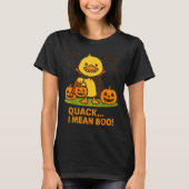 Funny Duck Halloween Kostüm - Quack I Gemein Boo Q T-Shirt (Vorderseite)