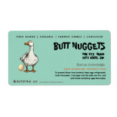 Funny Duck Hintern Nuggets Eierkarton Etikett (Vorne)