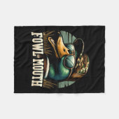 Funny Duck Hunter Shirt Fowl Mouth Duck Jagd Go Fleecedecke (Vorderseite (Horizontal))