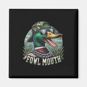 Funny Duck Hunter Shirt Fowl Mouth Duck Jagd Go Magnet