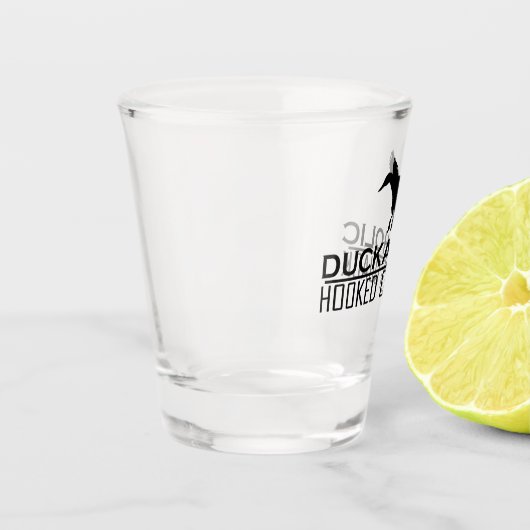 Funny Duck Hunting Duckaholic Schnapsglas (Links)
