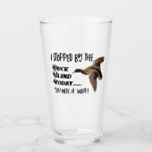 Funny Duck Jagd Blind Mallard Zitat Glas (Vorderseite)