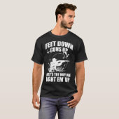 Funny Duck Jagd Feet Downs Gunss Upss Jäger T-Shirt (Vorne ganz)