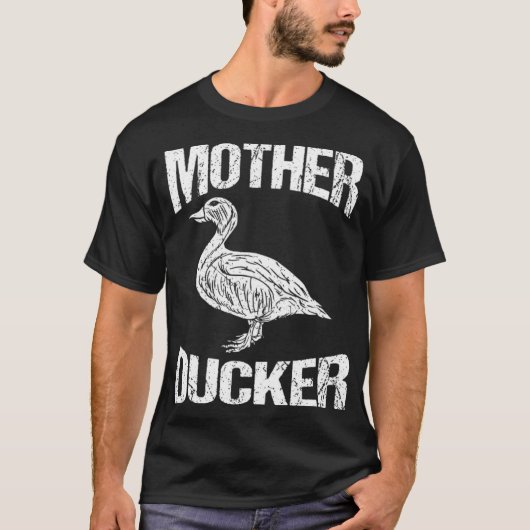 Funny Duck Jagd Mutter Ducker Design Boston ter T-Shirt (Vorderseite)