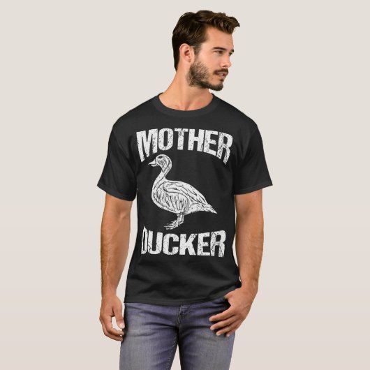 Funny Duck Jagd Mutter Ducker Design Boston ter T-Shirt (Vorne ganz)
