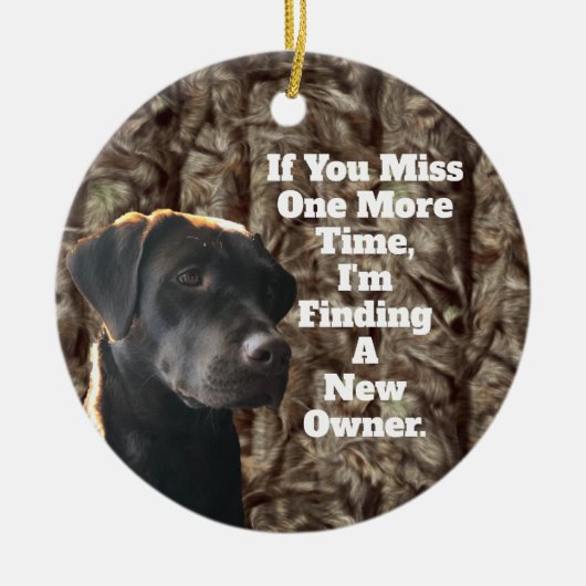 Funny Duck Jagd Schokolade Labrador Camouflage Wei Keramikornament (Vorne)