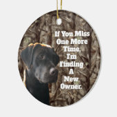 Funny Duck Jagd Schokolade Labrador Camouflage Wei Keramikornament (Links)