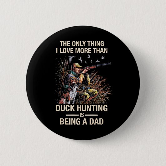 Funny Duck Jagd Wasservögel Gänse Jagd Männer Vate Button (Vorderseite)