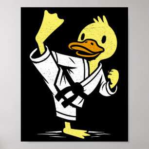 Funny Duck Karate Martial Arts Memes Co. Poster