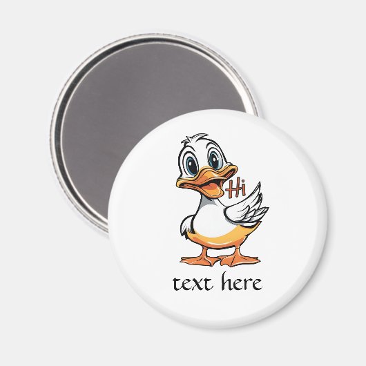 Funny Duck Magnet (Vorderseite/Rückseite)