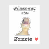 Funny Duck Meme – “Welcome to My Crib” Cute Animal Aufkleber (Blatt)