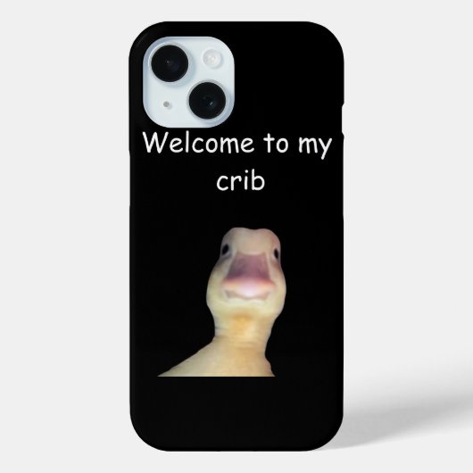 Funny Duck Meme – “Welcome to My Crib” Cute Animal Case-Mate iPhone Hülle (Rückseite)