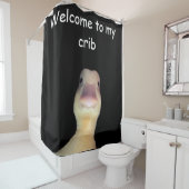 Funny Duck Meme – “Welcome to My Crib” Cute Animal Duschvorhang (Beispiel)