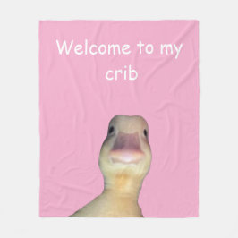 Funny Duck Meme – “Welcome to My Crib” Cute Animal Fleecedecke