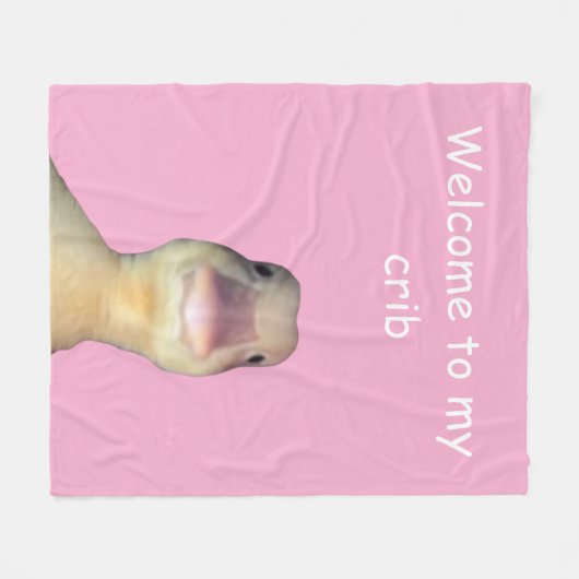 Funny Duck Meme – “Welcome to My Crib” Cute Animal Fleecedecke (Vorderseite (Horizontal))