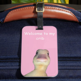 Funny Duck Meme – “Welcome to My Crib” Cute Animal Gepäckanhänger