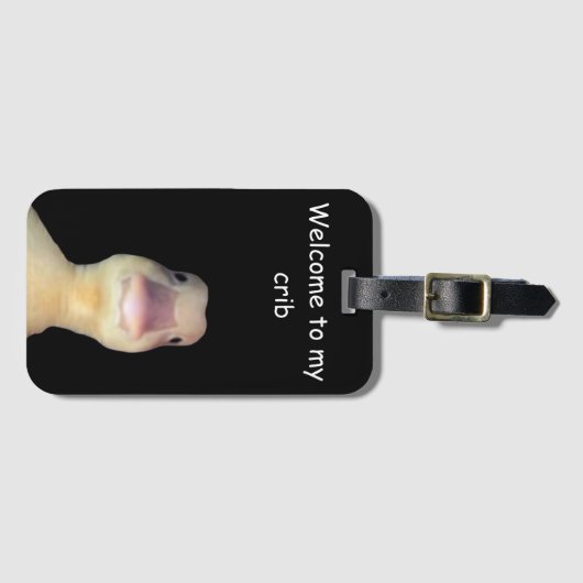 Funny Duck Meme – “Welcome to My Crib” Cute Animal Gepäckanhänger (Vorderseite (Horizontal))