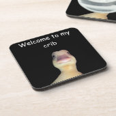 Funny Duck Meme – “Welcome to My Crib” Cute Animal Getränkeuntersetzer (Linke Seite)