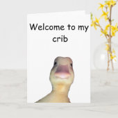 Funny Duck Meme – “Welcome to My Crib” Cute Animal Karte (Gelbe Blume)