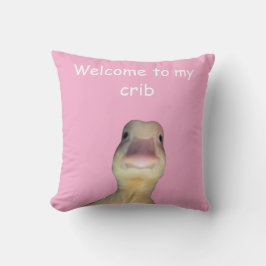 Funny Duck Meme – “Welcome to My Crib” Cute Animal Kissen