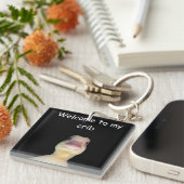 Funny Duck Meme – “Welcome to My Crib” Cute Animal Schlüsselanhänger (Vorderseite rechts)