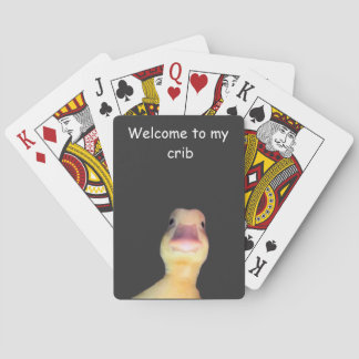 Funny Duck Meme – “Welcome to My Crib” Cute Animal Spielkarten