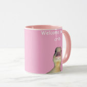 Funny Duck Meme – “Welcome to My Crib” Cute Animal Tasse (VorderseiteRechts)