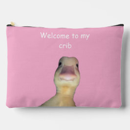 Funny Duck Meme – “Welcome to My Crib” Cute Animal Zubehörtasche