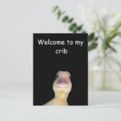 Funny Duck Meme: Willkommen bei My Crib Duck Postkarte (Stehend Vorderseite)
