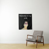 Funny Duck Meme: Willkommen bei My Crib Duck Wandteppich (Beispiel)