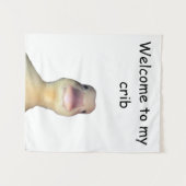 Funny Duck Meme: Willkommen bei My Crib Duck Wandteppich (Vorderseite (Horizontal))