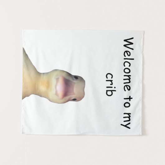 Funny Duck Meme: Willkommen bei My Crib Duck Wandteppich (Vorderseite (Horizontal))