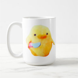 Funny Duck Meme with Knife for Meme Lovers Mug Kaffeetasse